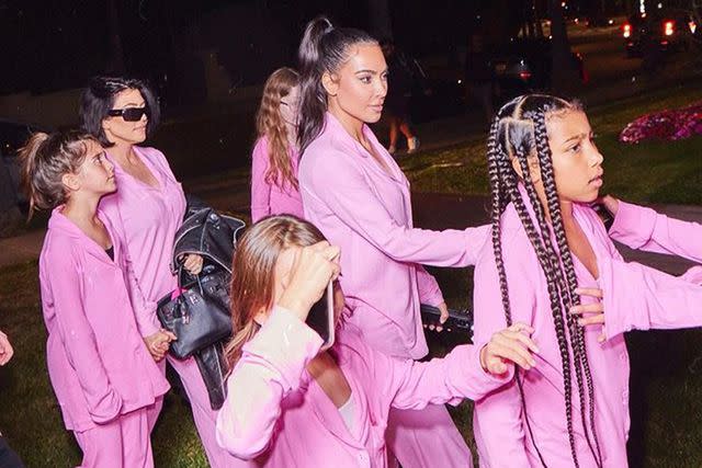 <p>Kim Kardashian/Instagram</p> Kim, Kourtney, North and her party guests enjoyed a sleepover