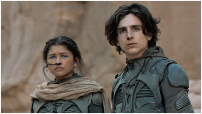 Zendaya and Timothée Chalamet in 'Dune' (Warner Bros.)