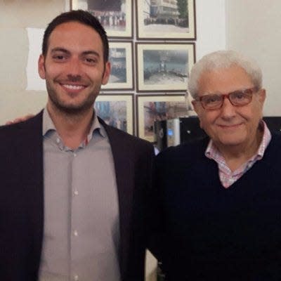 Dr. Luigi Daniele with the late M. Cherif Bassiouni, "Godfather of international criminal law," at his institute in Siracusa, Italy.