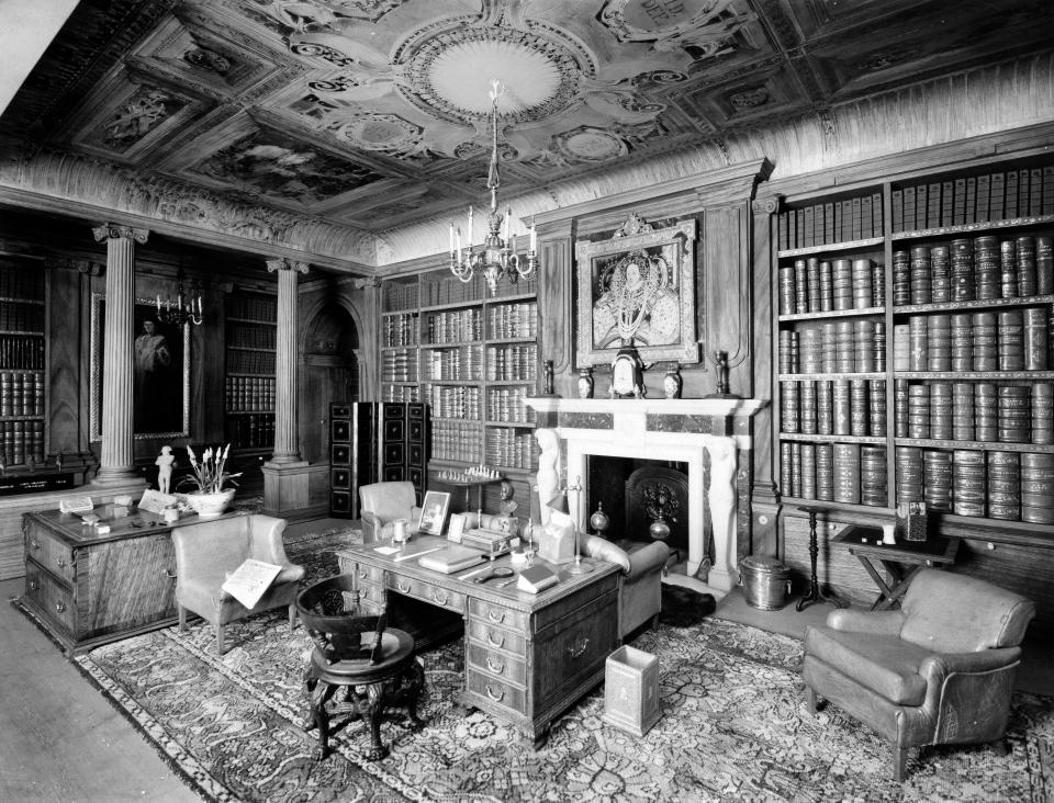Inside the library of Queen Mary’s dollhouse