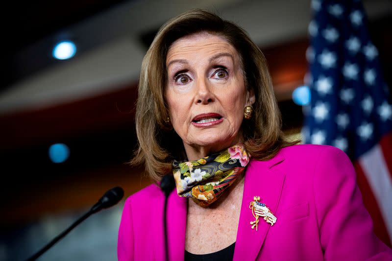 Imagen de archivo de la presidenta de la Cámara de Representantes de Estados Unidos, la demócrata Nancy Pelosi, durante una conferencia de prensa en el Capitolio en Washington