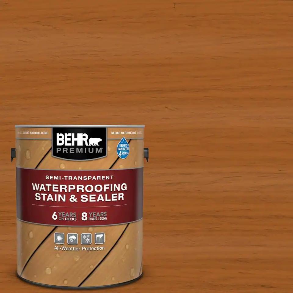 BEHR premium wood stain and sealer, deck restore, deck restoration