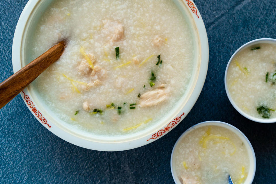Congee in bowls