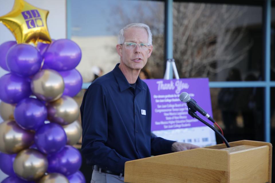 Chris Harrelson, director of the San Juan College physical plant, says construction on the school's new student health center will begin immediately.