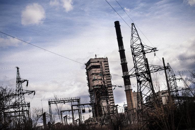 A closed coal mine near the eastern Ukrainian town of Lugansk