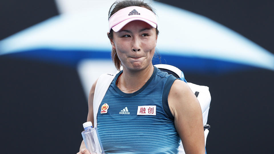 Peng Shuai, pictured here at the Australian Open in 2019. 