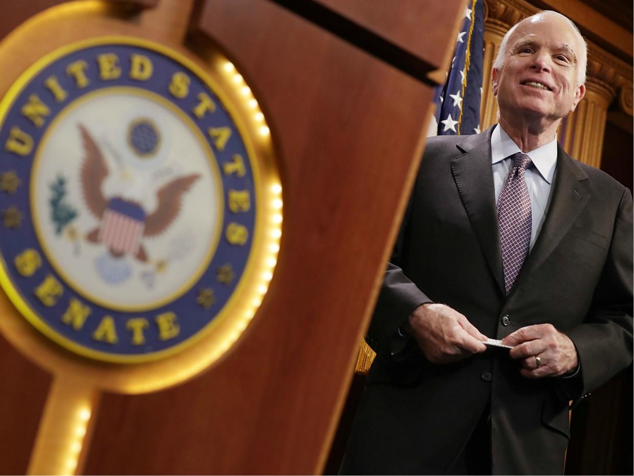 Republican senators like John McCain said they would not support any legislation to repeal and replace Obamacare unless it was guaranteed to go to conference with the House of Representatives 27 July 2017: Chip Somodevilla/Getty Images