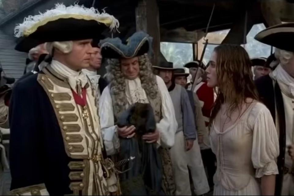 Seedy uncle: Davenport alongside Keira Knightley in ‘Pirates of the Caribbean’ (Disney)