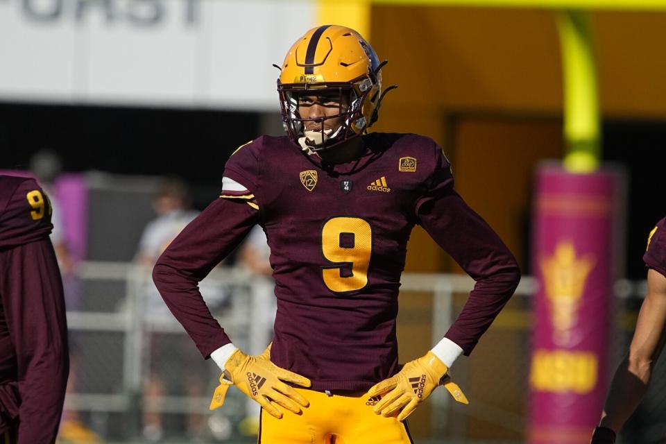 Former Arizona State linebacker Eric Gentry stands on the field.