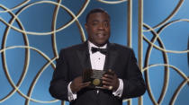 In this video grab issued Sunday, Feb. 28, 2021, by NBC, Tracy Morgan presents an award at the Golden Globe Awards. (NBC via AP)