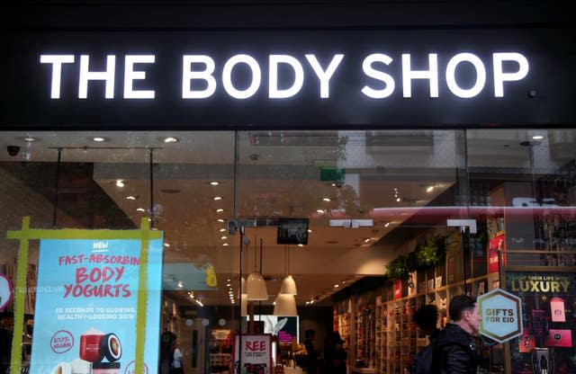 The Body Shop store front on Oxford Street