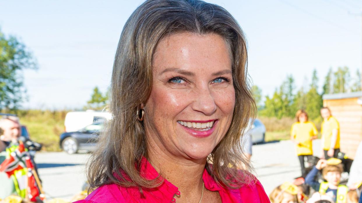 Princess Martha Louise in a pink dress