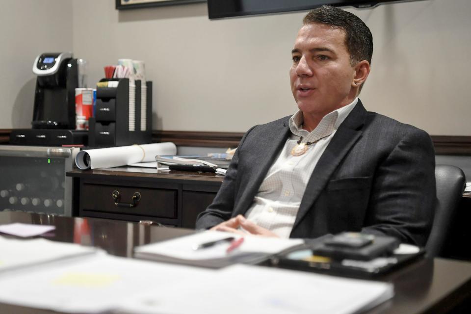 Principal Chief Richard Sneed, of the Eastern Band of Cherokee Indians, in his office January 15, 2020.