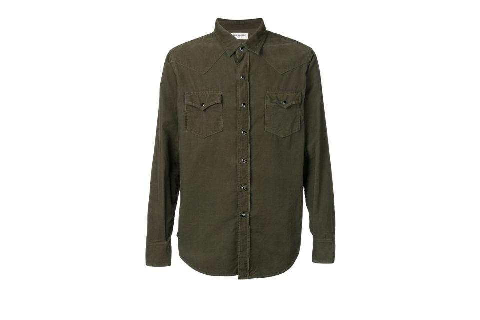 Saint Laurent corduroy western shirt