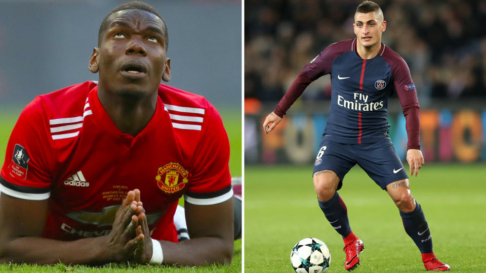 Paul Pogba is the target of a possible swap deal involving Marco Verratti