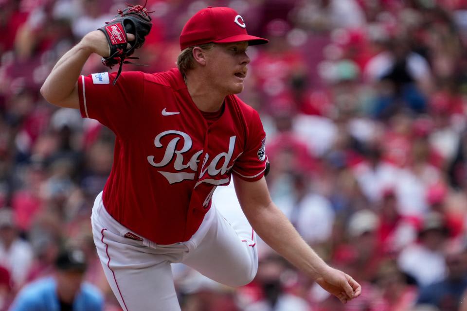 Cincinnati Reds starting pitcher Andrew Abbott