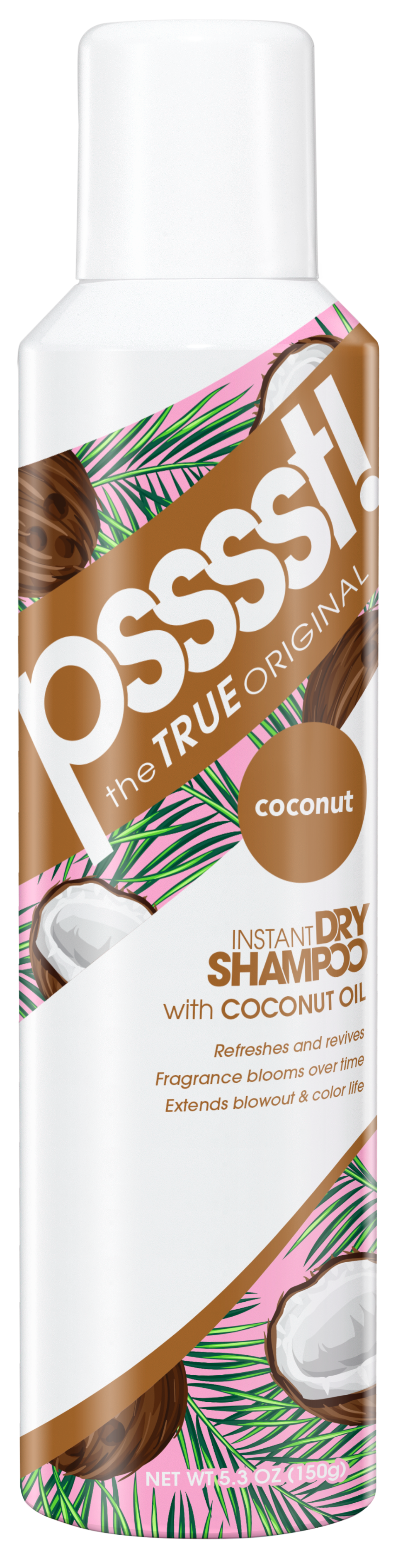 Psssst Instant Dry Hair Shampoo Spray with Coconut Oil