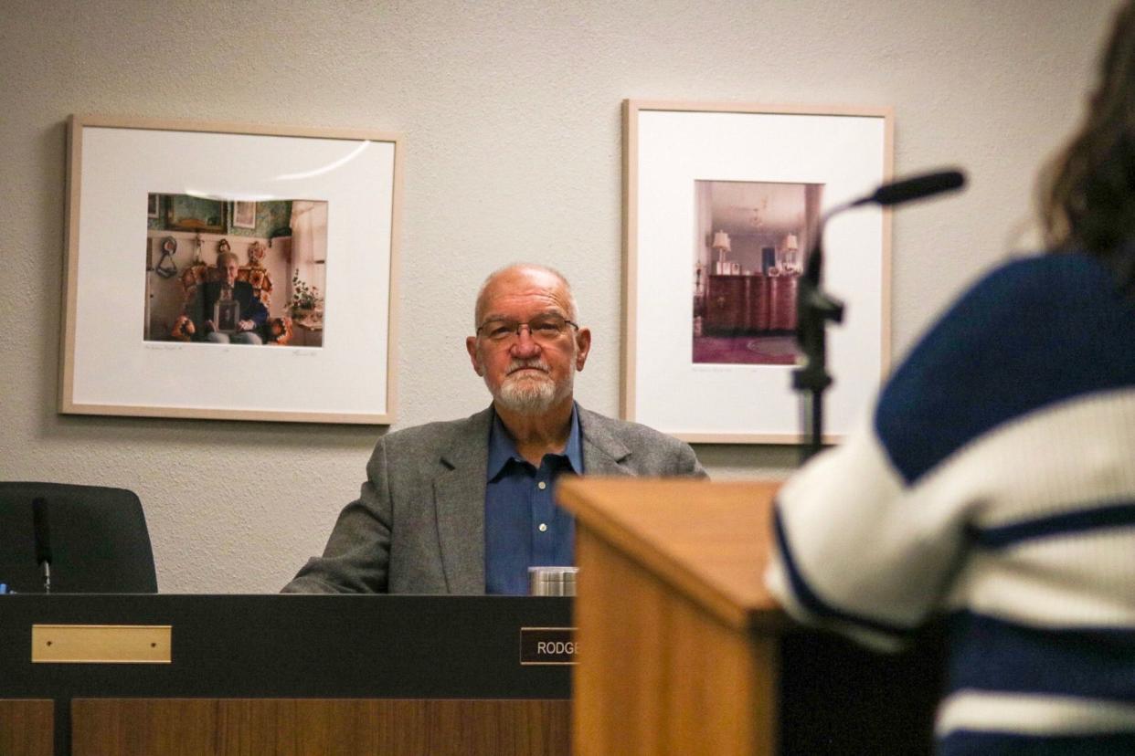 In this file photo, County Commissioner Rodger Sparks listens to a proclamation at the Jan. 24 commission meeting.