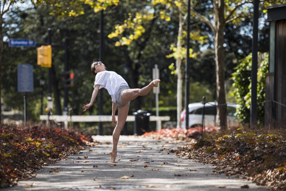 Jessica McCann of the Pittsburgh Ballet Theatre shows off her dance moves.