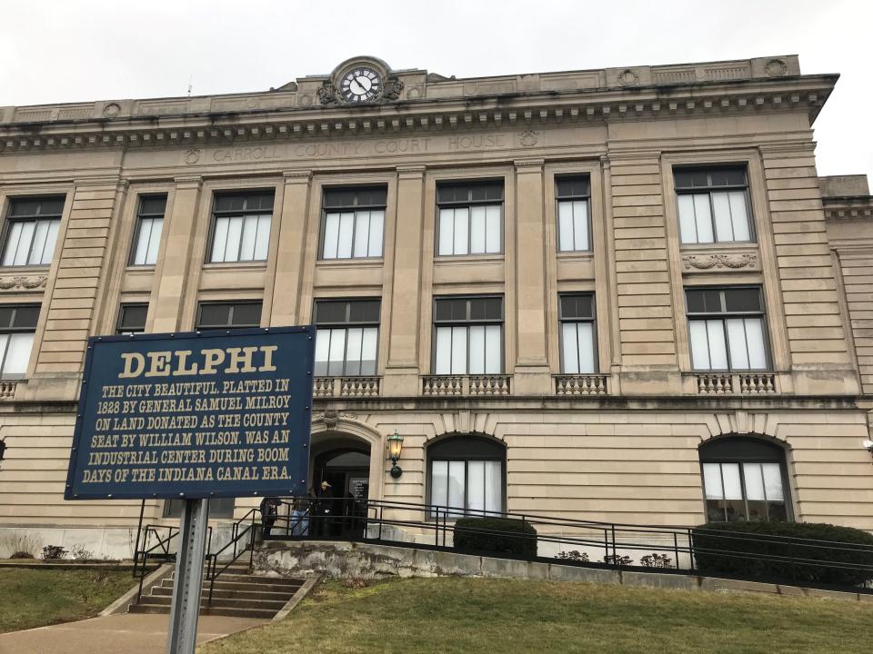 The Carroll County Courthouse in Delphi, Indiana, as seen the morning of Jan. 13, 2023.
