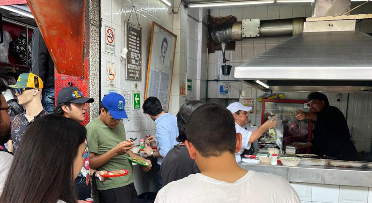 El Califa de León, taquería ubicada en Ribera de San Cosme, en la Colonia San Rafael de la CDMX. | Foto: Miguel Castillo - Yahoo Noticias