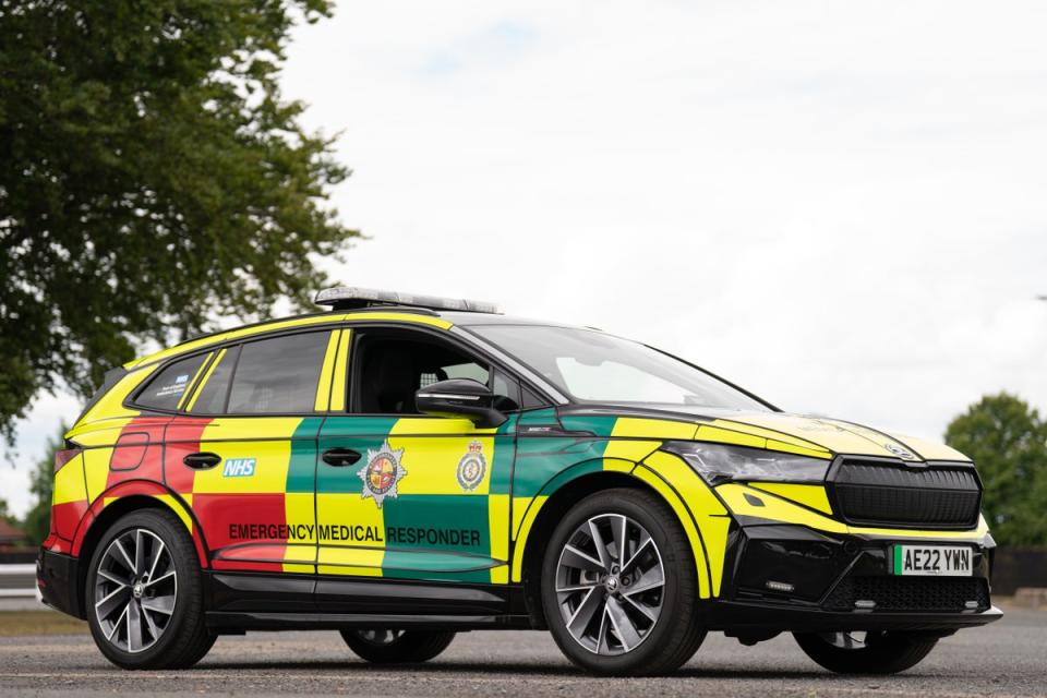 The three new electric vehicles are part of a two-year trial with the East of England Ambulance Service NHS Trust (Joe Giddens/ PA) (PA Wire)