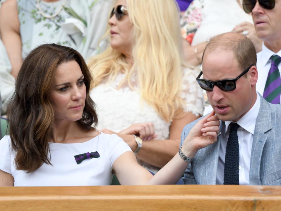 Prince William and Kate Middleton at Wimbledon in 2017.