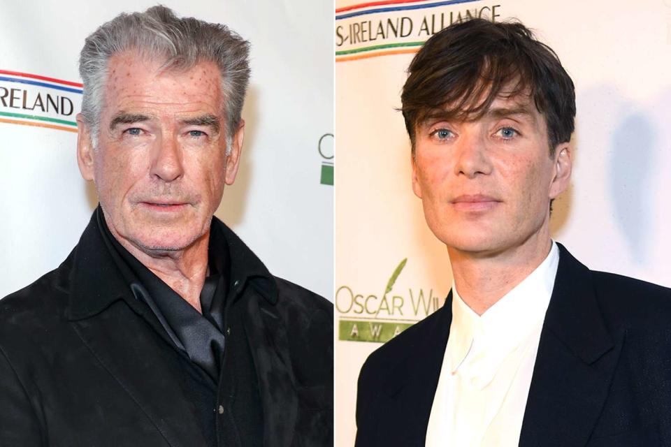 <p>JC Olivera/Variety via Getty Images; Alberto E. Rodriguez/Getty Images</p> Pierce Brosnan (L) and Cillian Murphy at the Oscar Wilde Awards on March 7, 2024, in Santa Monica, California