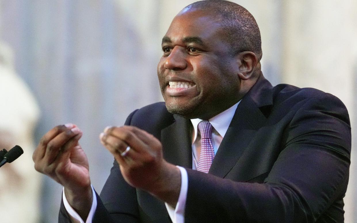 Shadow foreign secretary David Lammy