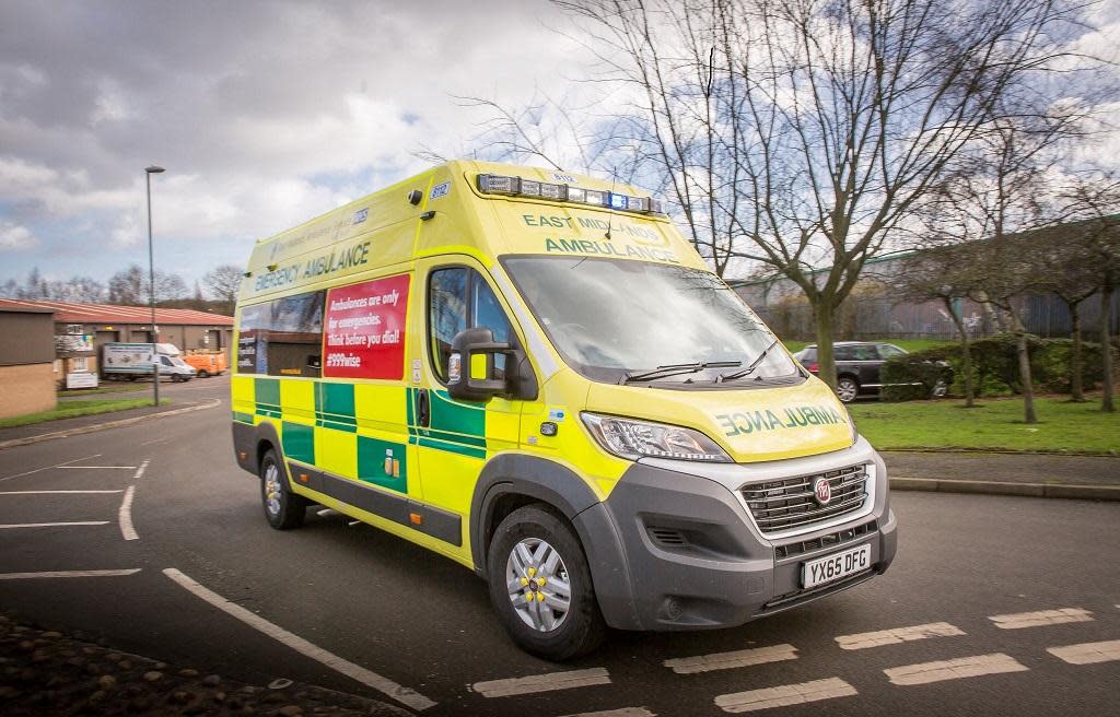 The details of the incident have reportedly been passed to the Ambulance Service's security team: East Midlands Ambulance Service NHS Trust