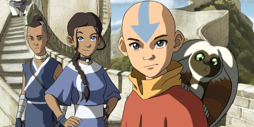 A screenshot from the Avatar: The Last Airbender series finale.