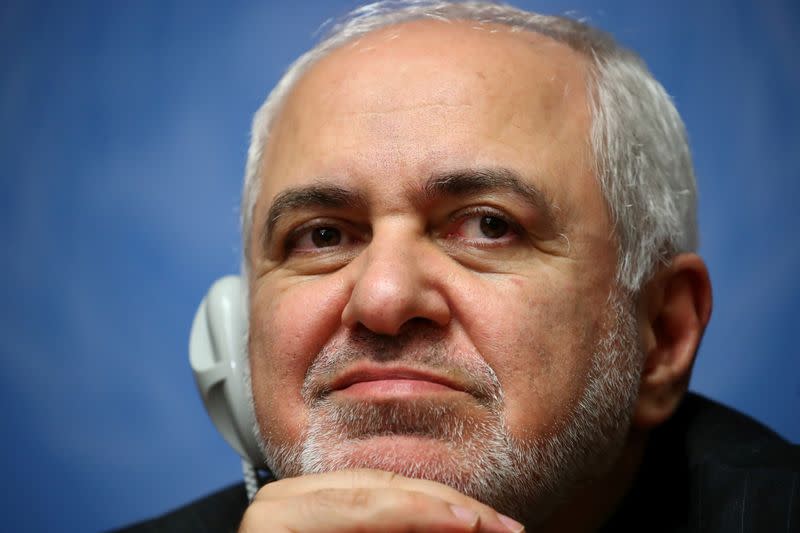 FILE PHOTO: Iran's FM Mohammad Javad Zarif attends a news conference in Geneva