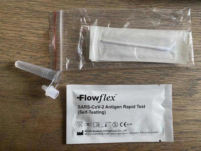 The contents of my home-delivered rapid test