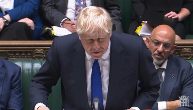  Boris Johnson during Prime Minister’s Questions