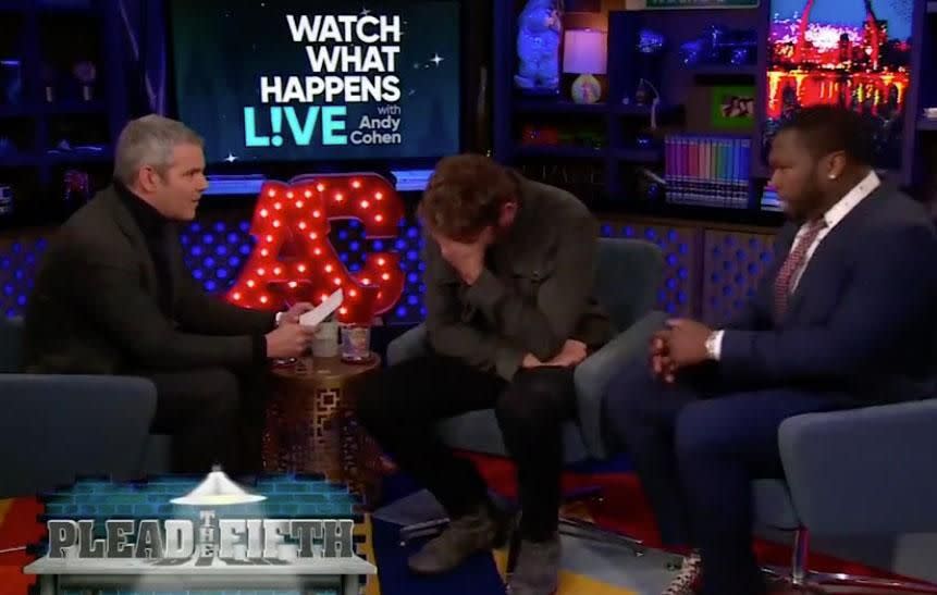 The actor seriously struggled to answer the question. Source: Watch What Happens Live