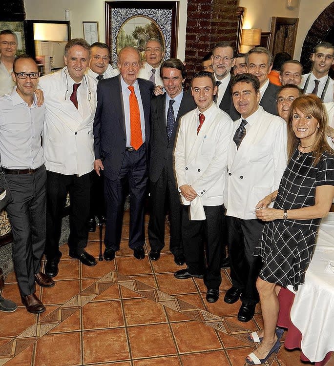 Lucio Blázquez con Don Juan Carlos, Aznar, Felipe González, José Luis Rodríguez Zapatero y Marino Rajoy