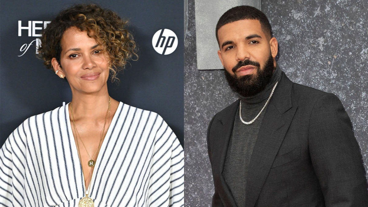 Halle Berry Says She Told Drake “No” When He Asked Her for Permission to Use Her Getting Slimed for His Song Cover photo pic