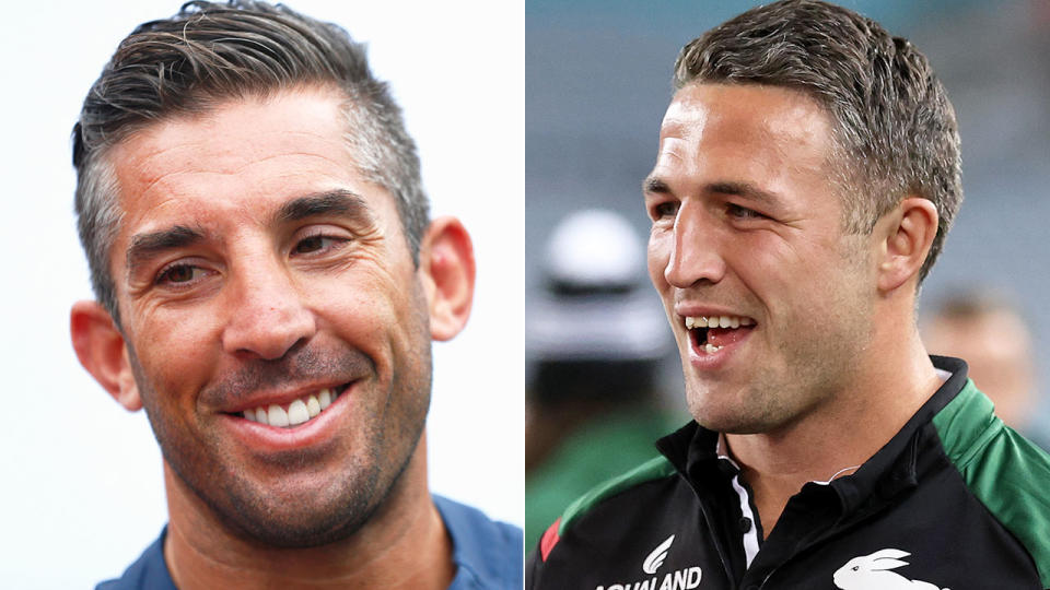 Braith Anasta and Sam Burgess are seen in side-by-side pictures here.