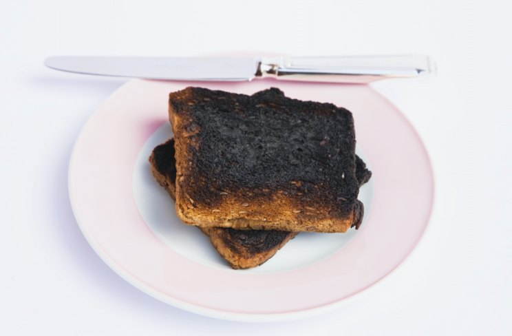 Acrylamide forms in starchy foods when overcooked (Rex)