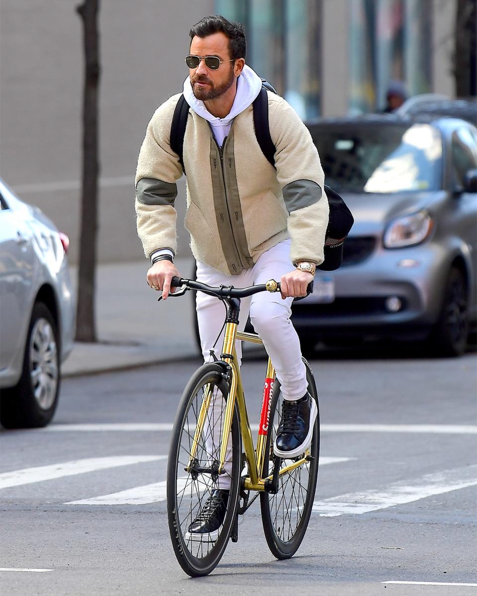 As Justin Theroux knows, when in doubt, match your watch to your bike.