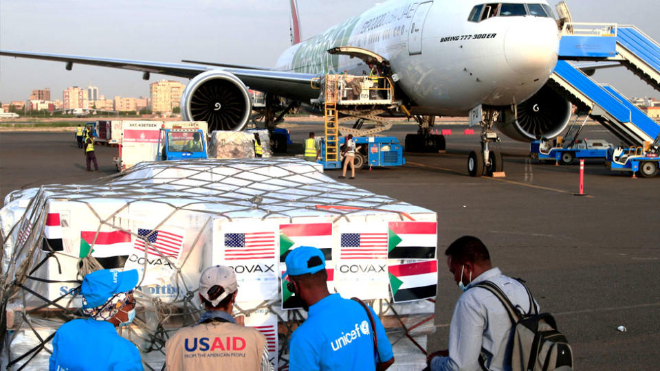 Vaccines being delivered to Sudan via Covax