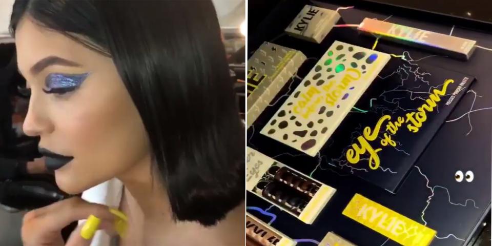 Kylie Jenner showed off the latest product from Kylie Cosmetics, and everything in the new makeup collection is inspired by her new baby, Stormi.