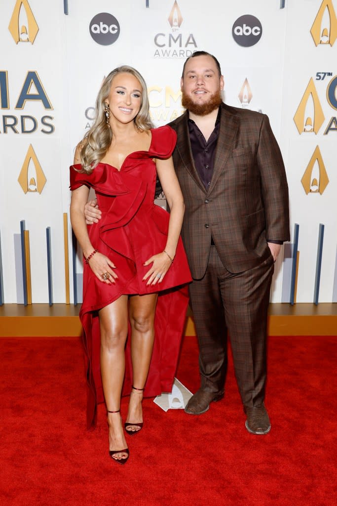 Nicole Hocking and Luke Combs, CMA Awards 2023