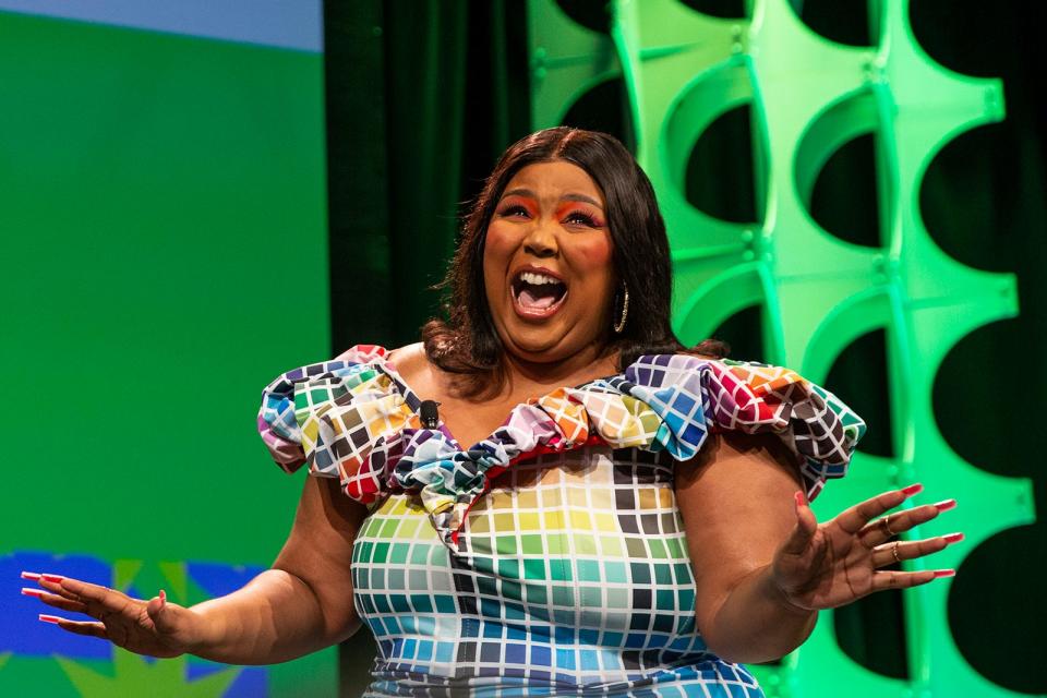 Lizzo speaks about her new TV series "Watch Out for the Big Grrrls" during SXSW on March 13.