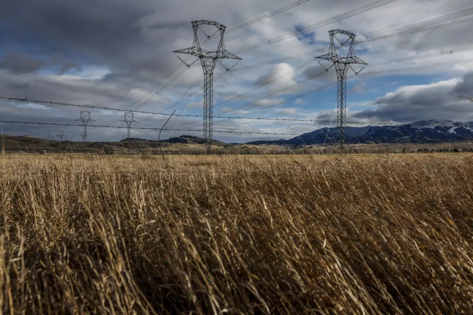 The Colstrip power lines run near Gordon Butte.