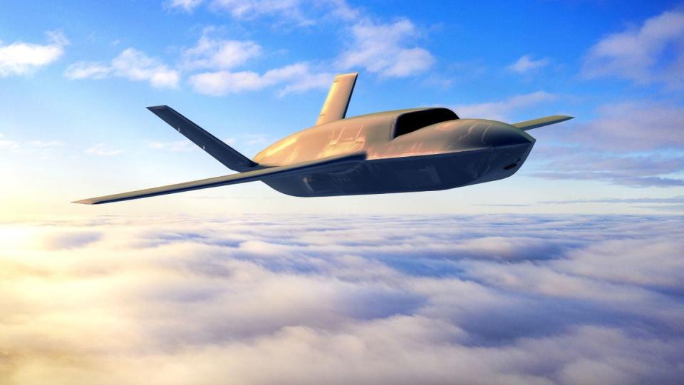 General Atomics has developed an autonomous drone called Gambit for the Air Force's collaborative combat aircraft program. (General Atomics)