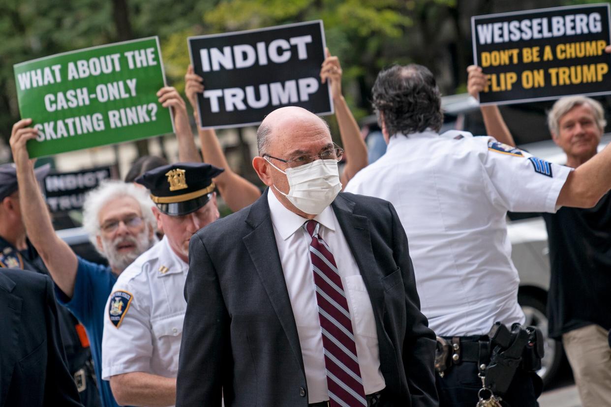 The Trump Organization's former Chief Financial Officer Allen Weisselberg arrives at court, Friday, Aug. 12, 2022, in New York.
