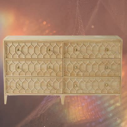 A textured trellis chest of drawers (30% off list price)
