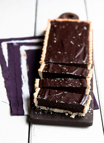 <strong>Get the <a href="http://www.dessertsforbreakfast.com/2010/10/its-lavender-for-lunch-honey-or.html">Lavender-Honey-Cardamom-Lemon Dark Chocolate Tart recipe</a>&nbsp;from Dessert for Breakfast</strong>