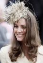 <p>The future Duchess smiled at the wedding of Laura Parker-Bowles and Harry Lopes in Wiltshire. We like to think this is where <a href="https://www.townandcountrymag.com/society/tradition/g26799866/kate-middleton-best-hat-moments/" rel="nofollow noopener" target="_blank" data-ylk="slk:Middleton's hat moments;elm:context_link;itc:0;sec:content-canvas" class="link ">Middleton's hat moments</a> began.</p>